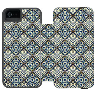 Mediterranean Tiles, Portuguese, Azulejo, Majolica iPhone SE/5/5s Wallet Case
