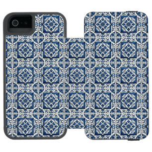 Mediterranean Tiles, Portuguese, Azulejo, Majolica iPhone SE/5/5s Wallet Case