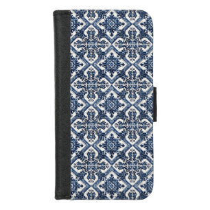 Mediterranean Tiles, Portuguese, Azulejo, Majolica iPhone 8/7 Wallet Case