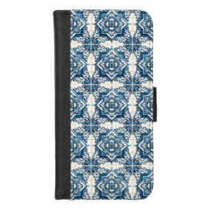 Mediterranean Tiles, Portuguese, Azulejo, Majolica iPhone 8/7 Wallet Case