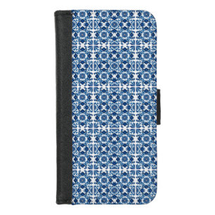 Mediterranean Tiles, Portuguese, Azulejo, Majolica iPhone 8/7 Wallet Case