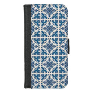 Mediterranean Tiles, Portuguese, Azulejo, Majolica iPhone 8/7 Wallet Case