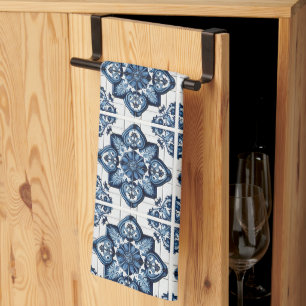 Mediterranean Tiles, Portuguese, Azulejo, Majolica Kitchen Towel