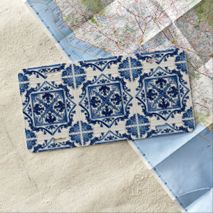 Mediterranean Tiles, Portuguese, Azulejo, Majolica License Plate