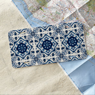 Mediterranean Tiles, Portuguese, Azulejo, Majolica License Plate