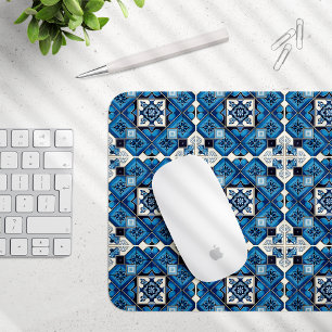 Mediterranean Tiles, Portuguese, Azulejo, Majolica Mouse Pad