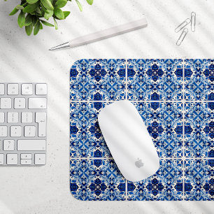 Mediterranean Tiles, Portuguese, Azulejo, Majolica Mouse Pad