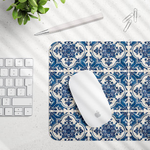 Mediterranean Tiles, Portuguese, Azulejo, Majolica Mouse Pad