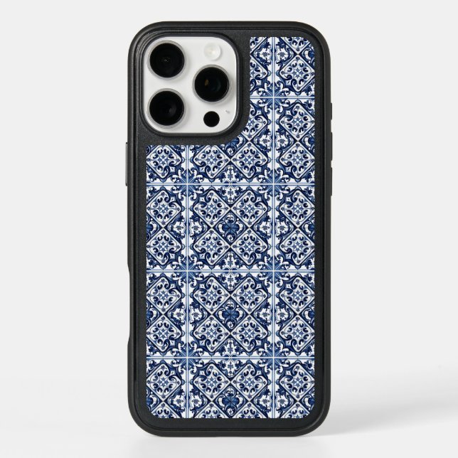 Mediterranean Tiles, Portuguese, Azulejo, Majolica Otterbox iPhone Case (Back)