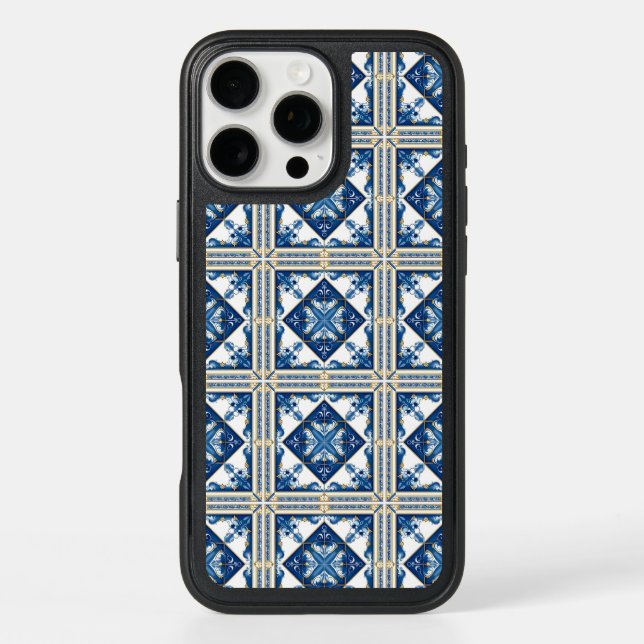 Mediterranean Tiles, Portuguese, Azulejo, Majolica Otterbox iPhone Case (Back)