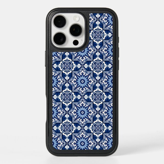Mediterranean Tiles, Portuguese, Azulejo, Majolica Otterbox iPhone Case (Back)