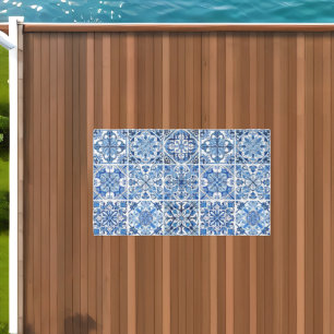 Mediterranean Tiles, Portuguese, Azulejo, Majolica Outdoor Rug