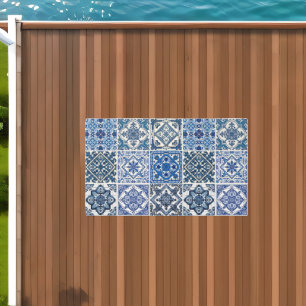 Mediterranean Tiles, Portuguese, Azulejo, Majolica Outdoor Rug