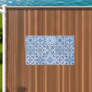 Mediterranean Tiles, Portuguese, Azulejo, Majolica Outdoor Rug