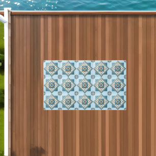 Mediterranean Tiles, Portuguese, Azulejo, Majolica Outdoor Rug