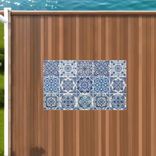 Mediterranean Tiles, Portuguese, Azulejo, Majolica Outdoor Rug