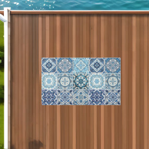 Mediterranean Tiles, Portuguese, Azulejo, Majolica Outdoor Rug