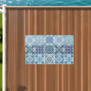 Mediterranean Tiles, Portuguese, Azulejo, Majolica Outdoor Rug