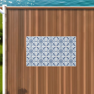 Mediterranean Tiles, Portuguese, Azulejo, Majolica Outdoor Rug