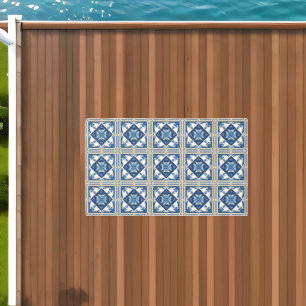 Mediterranean Tiles, Portuguese, Azulejo, Majolica Outdoor Rug