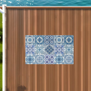 Mediterranean Tiles, Portuguese, Azulejo, Majolica Outdoor Rug