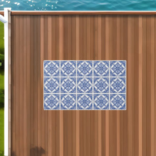 Mediterranean Tiles, Portuguese, Azulejo, Majolica Outdoor Rug
