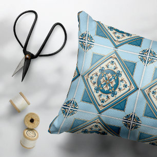 Mediterranean Tiles, Portuguese, Azulejo, Majolica Pet Bed