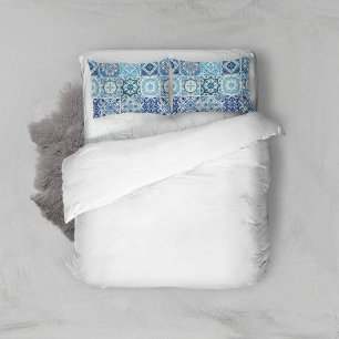 Mediterranean Tiles, Portuguese, Azulejo, Majolica Pillow Case