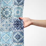 Mediterranean Tiles, Portuguese, Azulejo, Majolica Scarf<br><div class="desc">Elegant,  stylish and sophisticated pattern with Mediterranean tiles in blue and white color. Modern and trendy gift,  perfect for the Azulejo lover in your life.</div>