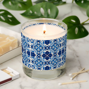 Mediterranean Tiles, Portuguese, Azulejo, Majolica Scented Candle