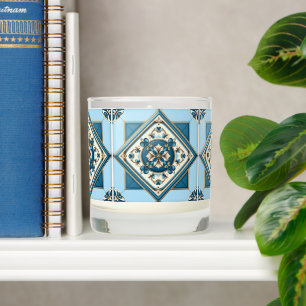 Mediterranean Tiles, Portuguese, Azulejo, Majolica Scented Candle