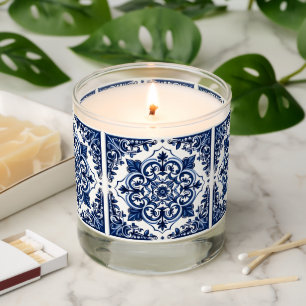 Mediterranean Tiles, Portuguese, Azulejo, Majolica Scented Candle