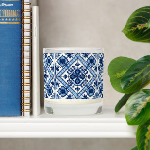 Mediterranean Tiles, Portuguese, Azulejo, Majolica Scented Candle
