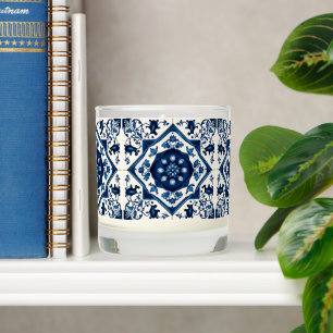 Mediterranean Tiles, Portuguese, Azulejo, Majolica Scented Candle