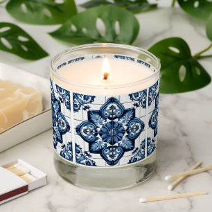 Mediterranean Tiles, Portuguese, Azulejo, Majolica Scented Candle