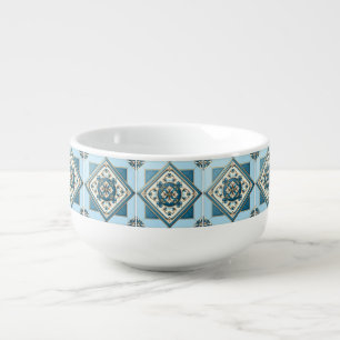 Mediterranean Tiles, Portuguese, Azulejo, Majolica Soup Mug