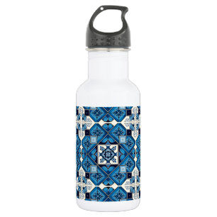 Mediterranean Tiles, Portuguese, Azulejo, Majolica Stainless Steel Water Bottle