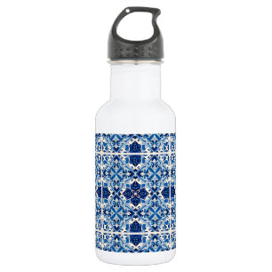 Mediterranean Tiles, Portuguese, Azulejo, Majolica Stainless Steel Water Bottle