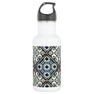 Mediterranean Tiles, Portuguese, Azulejo, Majolica Stainless Steel Water Bottle