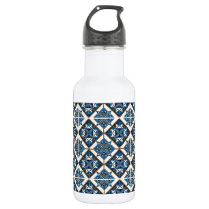 Mediterranean Tiles, Portuguese, Azulejo, Majolica Stainless Steel Water Bottle
