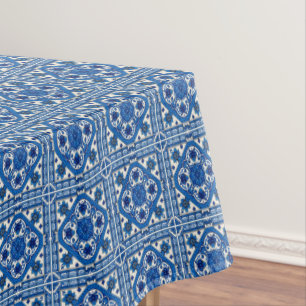 Mediterranean Tiles, Portuguese, Azulejo, Majolica Tablecloth