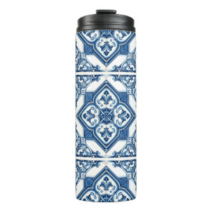 Mediterranean Tiles, Portuguese, Azulejo, Majolica Thermal Tumbler