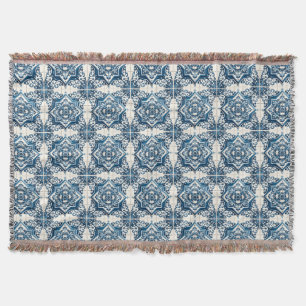 Mediterranean Tiles, Portuguese, Azulejo, Majolica Throw Blanket