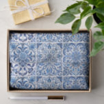 Mediterranean Tiles, Portuguese, Azulejo, Majolica Tissue Paper