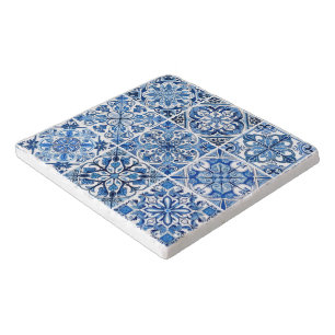 Mediterranean Tiles, Portuguese, Azulejo, Majolica Trivet