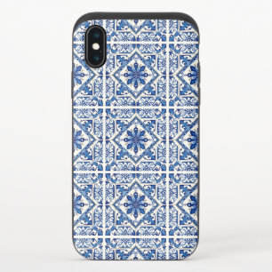 Mediterranean Tiles, Portuguese, Azulejo, Majolica iPhone XS Slider Case