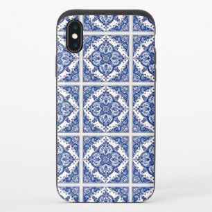 Mediterranean Tiles, Portuguese, Azulejo, Majolica iPhone XS Slider Case