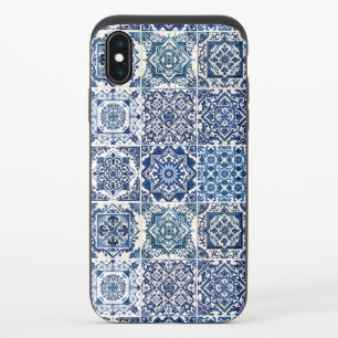Mediterranean Tiles, Portuguese, Azulejo, Majolica iPhone XS Slider Case