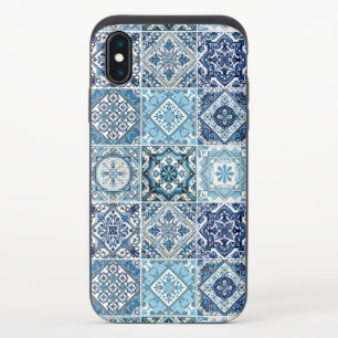 Mediterranean Tiles, Portuguese, Azulejo, Majolica iPhone XS Slider Case