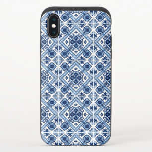 Mediterranean Tiles, Portuguese, Azulejo, Majolica iPhone XS Slider Case